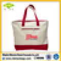 zipper canvas utility tote bag